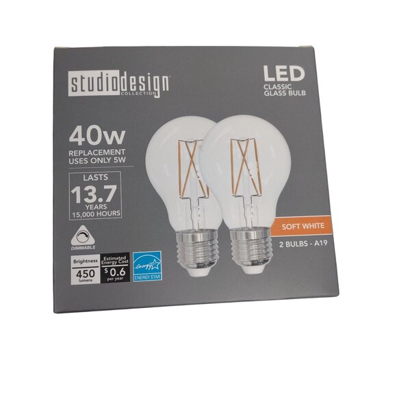 Studio Design Beck Chrm bathroom sink light fixture new silver tone extra bulbs - Picture 9 of 9